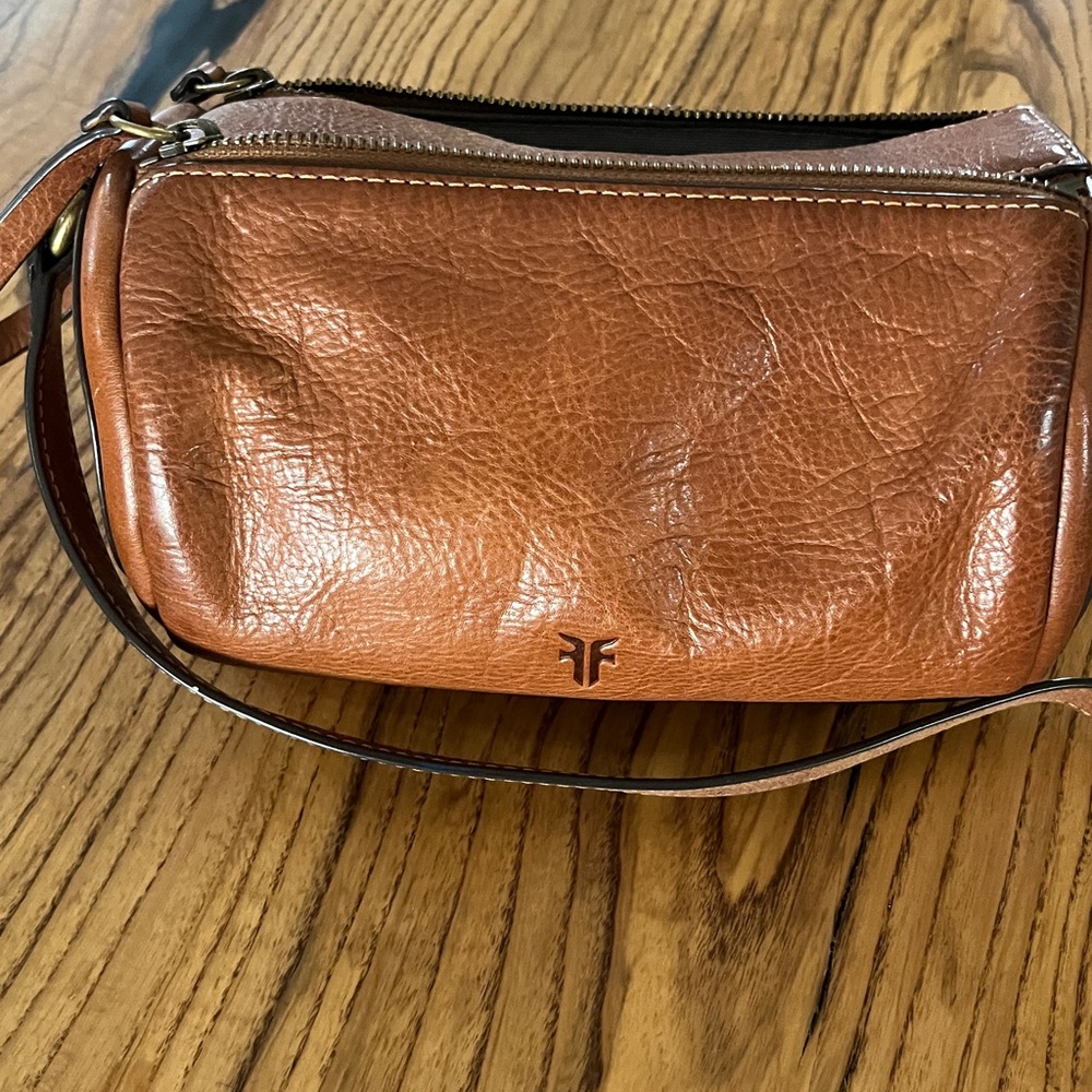 Frye Tan Leather Interior Label Crossbody - Picture 3 of 8
